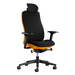Una sedia da gaming Herman Miller Vantum in arancione Helio vista di fronte.