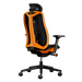 Vista posteriore destra di una sedia da gaming Herman Miller Vantum in arancione Helio.