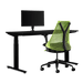 Pacchetto di gioco Herman Miller, che include scrivania Nevi, bracciolo per monitor Ollin e una sedia Sayl in verde neon.